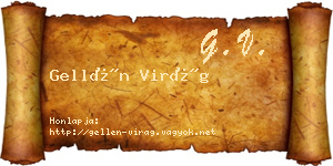Gellén Virág névjegykártya